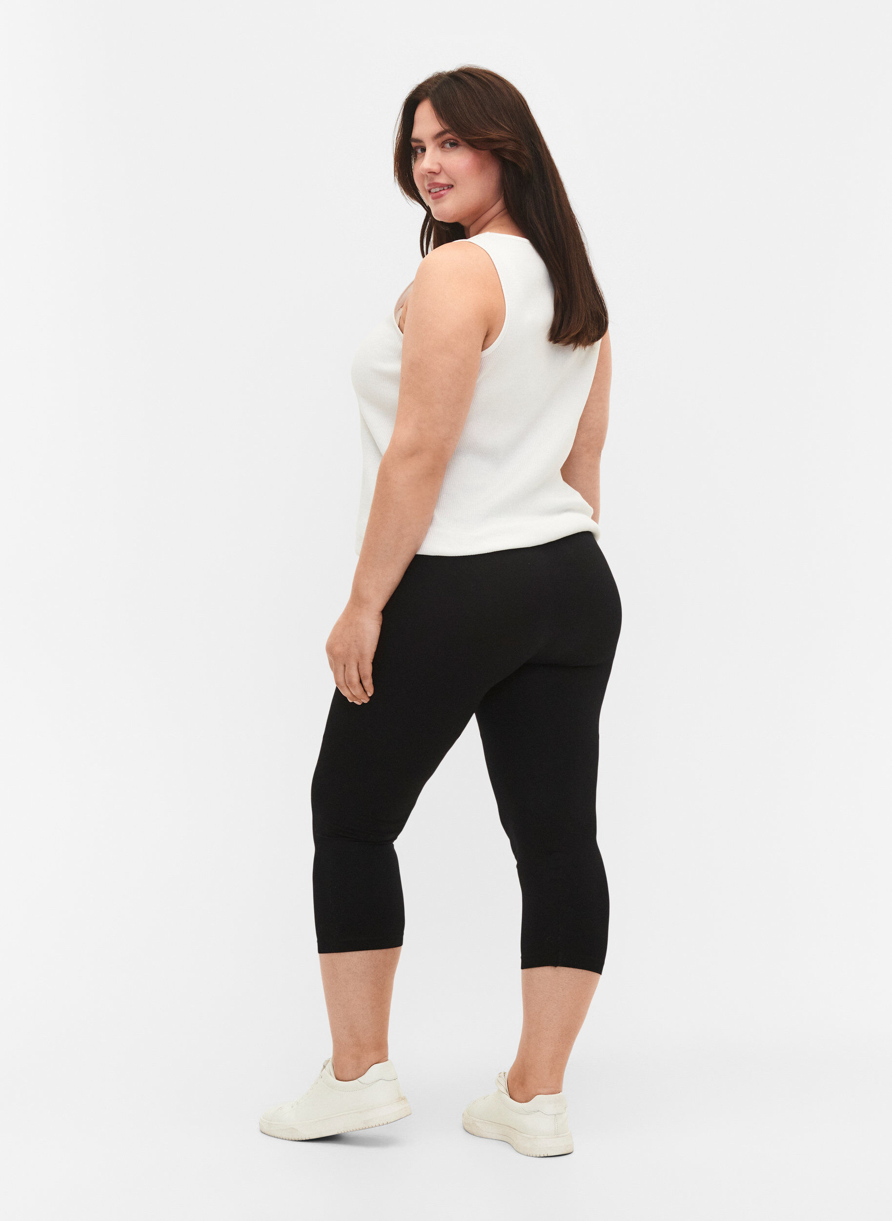 Zizzifashion Seamless 3/4 leggings, Black, Model image number 2