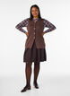 Sleeveless knit vest with decorative buttons, Brown, Model image number 1