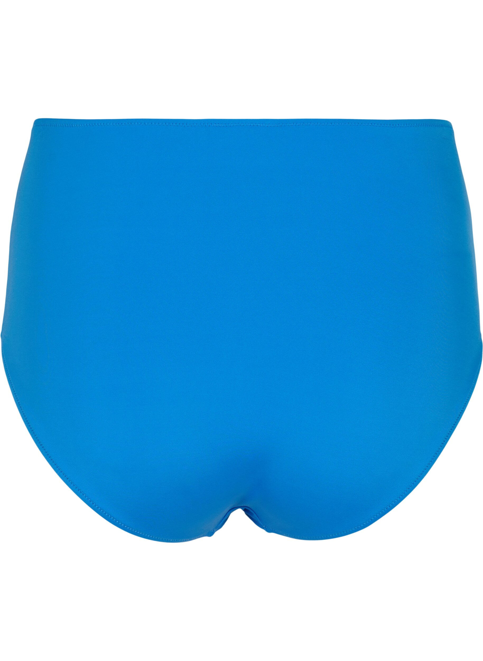 Zizzifashion Bikini bottoms with high waist, Blue, Packshot image number 1