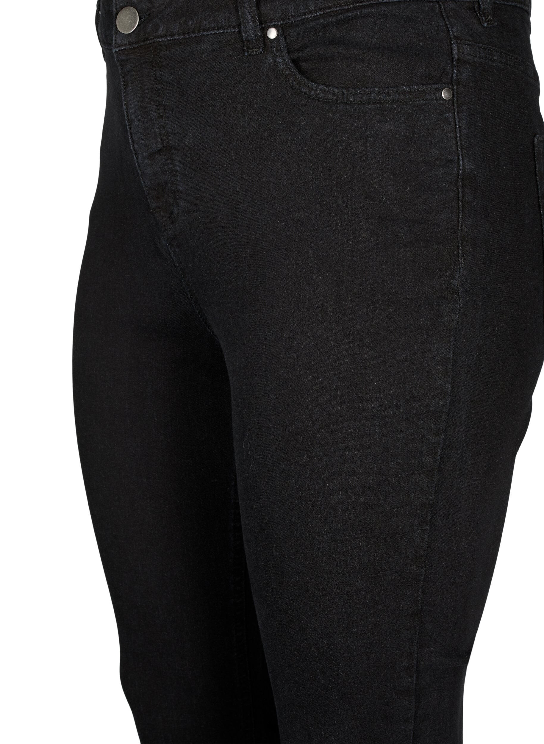 Zizzifashion High-waisted Amy jeans with super slim fit, Black, Packshot image number 2