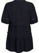 A-shape tunic with ruffles, Black, Packshot image number 1