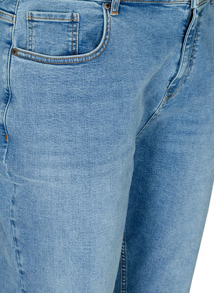 Cropped mom fit jeans with a high waist, Light blue denim, Packshot image number 2