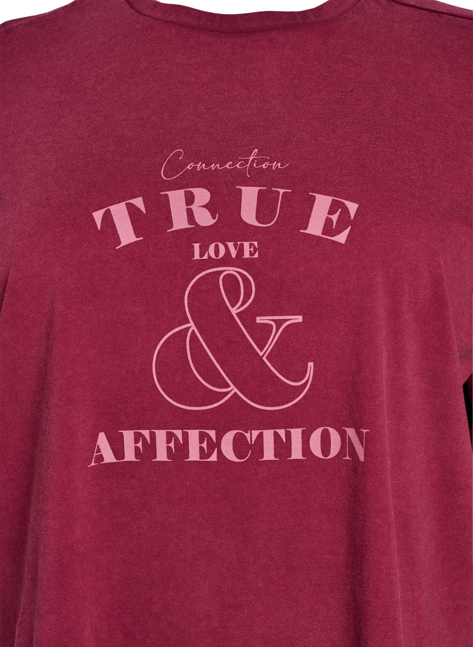 Zizzifashion Short T-shirt with a loose fit, Dark Bordeaux, Packshot image number 2