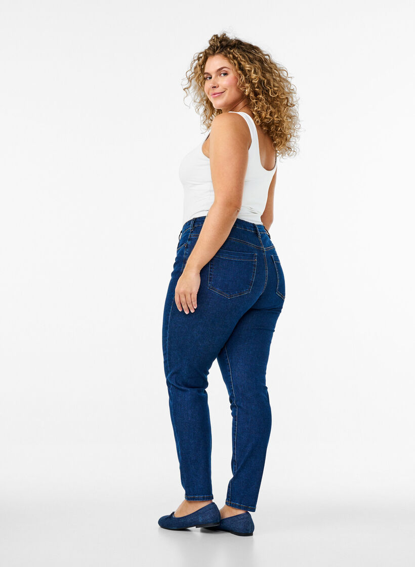 Slim fit Emily jeans with regular waist, Blue, Model image number 1