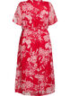 Long chiffon dress with floral print, Red Flower AOP, Packshot image number 1