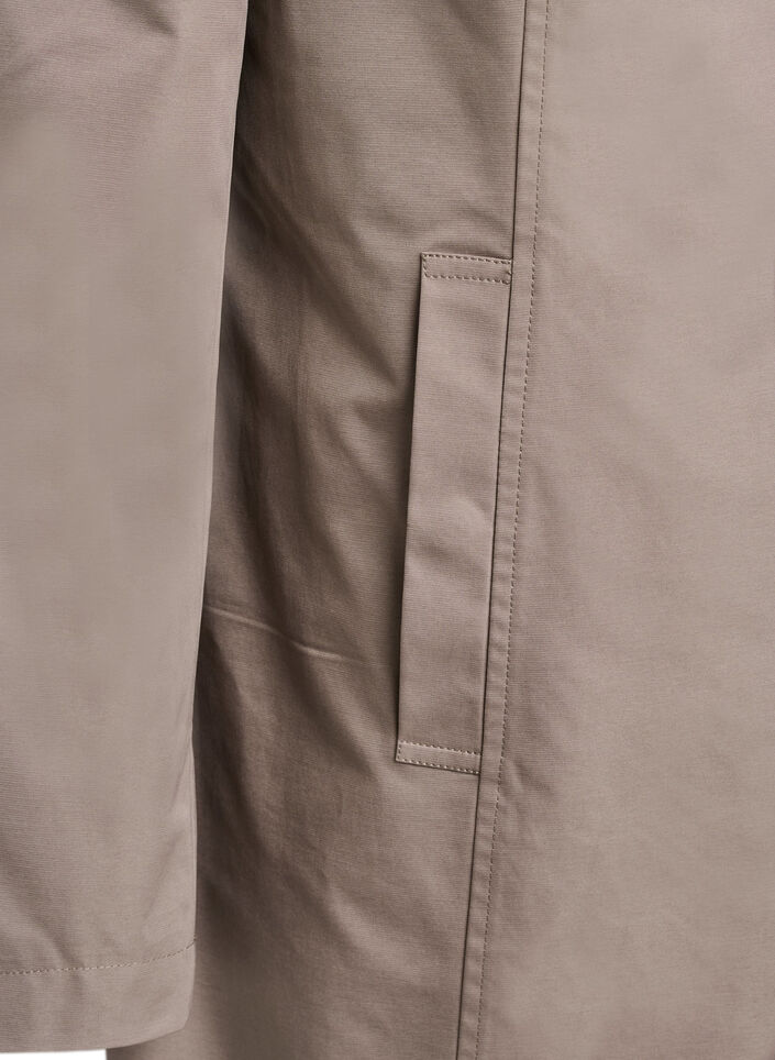 Jacket with pockets and high collar, Brown, Packshot image number 3