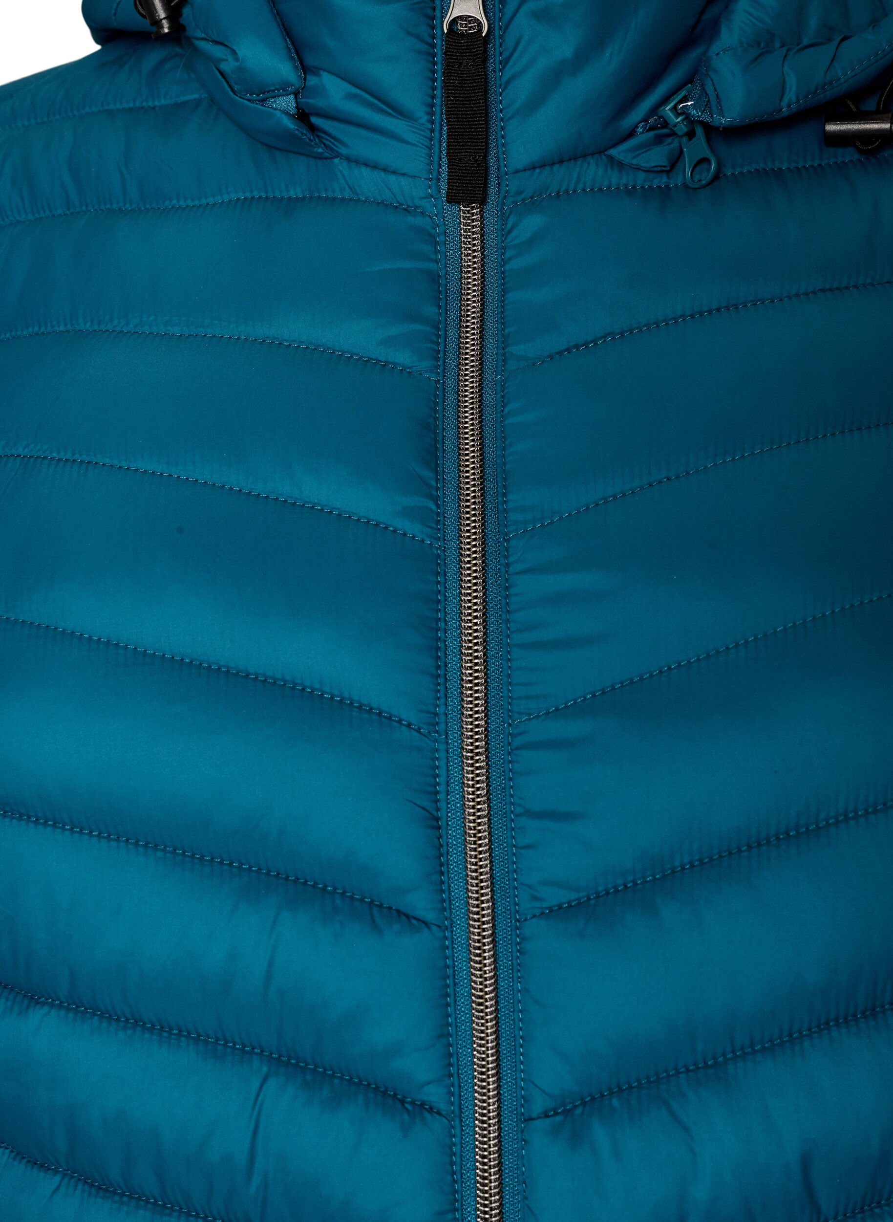ZizzifashionLightweight jacket with pockets and detachable hood, Petrol, Packshot image number 2