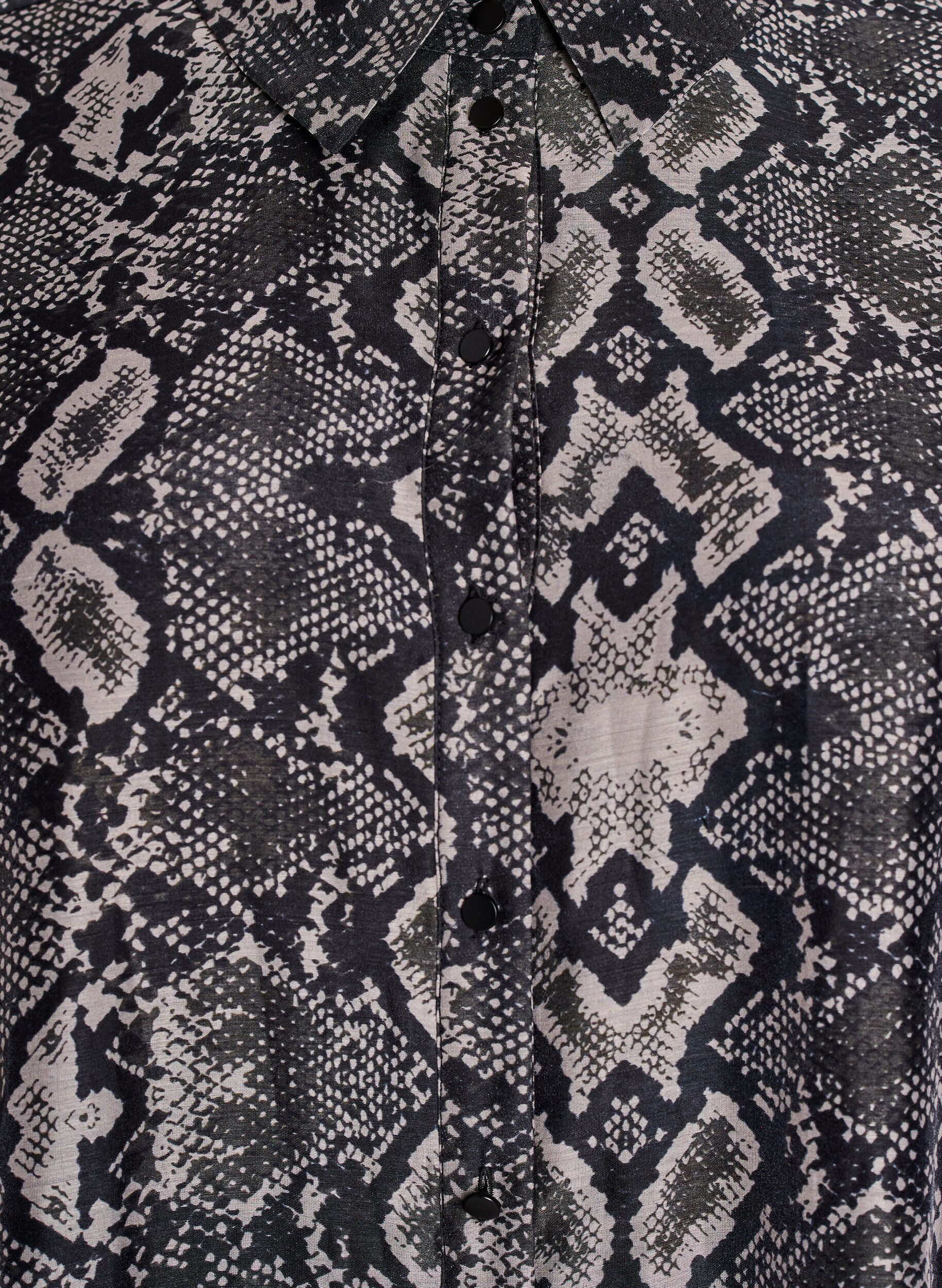 Zizzifashion Long shirt with snake print, Dark Grey, Packshot image number 2