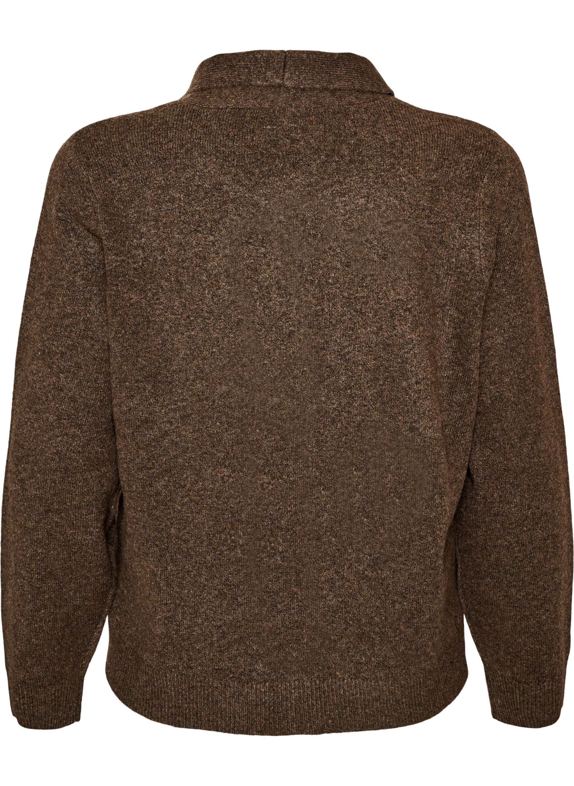 ZizzifashionCardigan with bow ties and buttons, Brown, Packshot image number 1