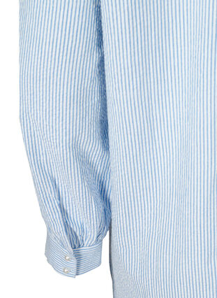 Long striped shirt in cotton, Skyway Stripe, Packshot image number 3