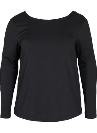 Blouse with chain, Black, Packshot image number 0