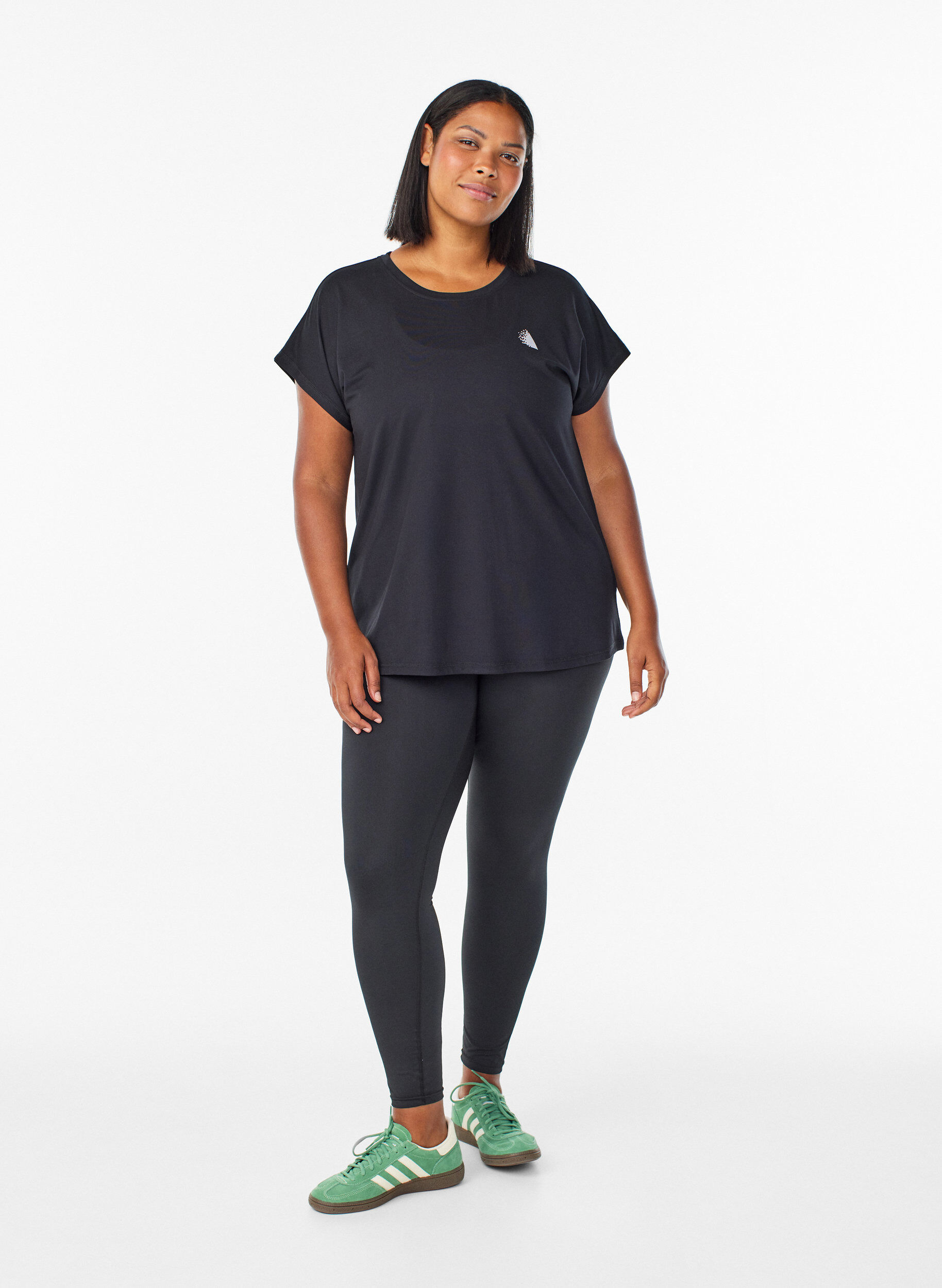 ZizzifashionSolid-coloured training T-shirt, Black, Model image number 1