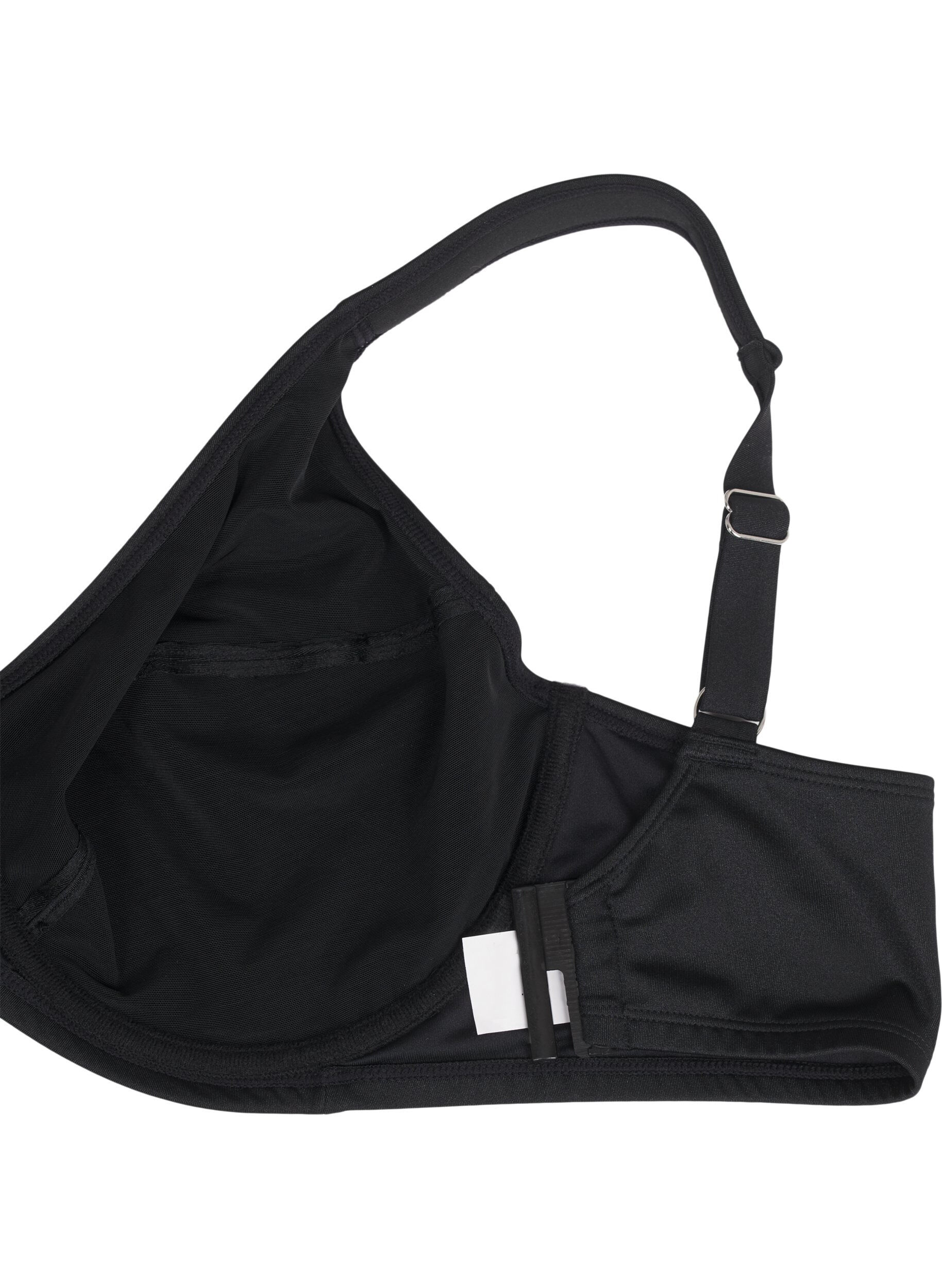 Zizzifashion Full cover bikini top with underwire, Black, Packshot image number 3