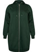 Long hoodie with zip and pockets, Green, Packshot image number 0
