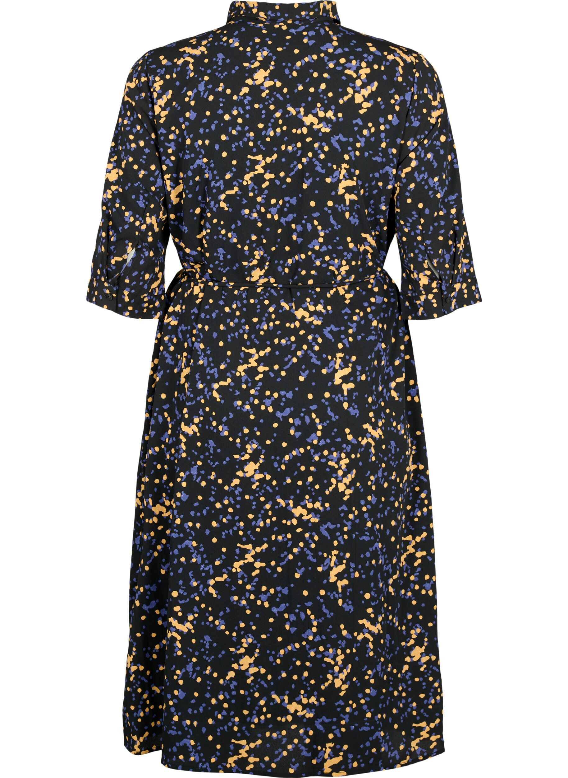 Zizzifashion FLASH - Shirt dress with print, Black Splash AOP, Packshot image number 1