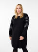 Knitted dress with embroidery details, Black Medium G. Comb, Model image number 0