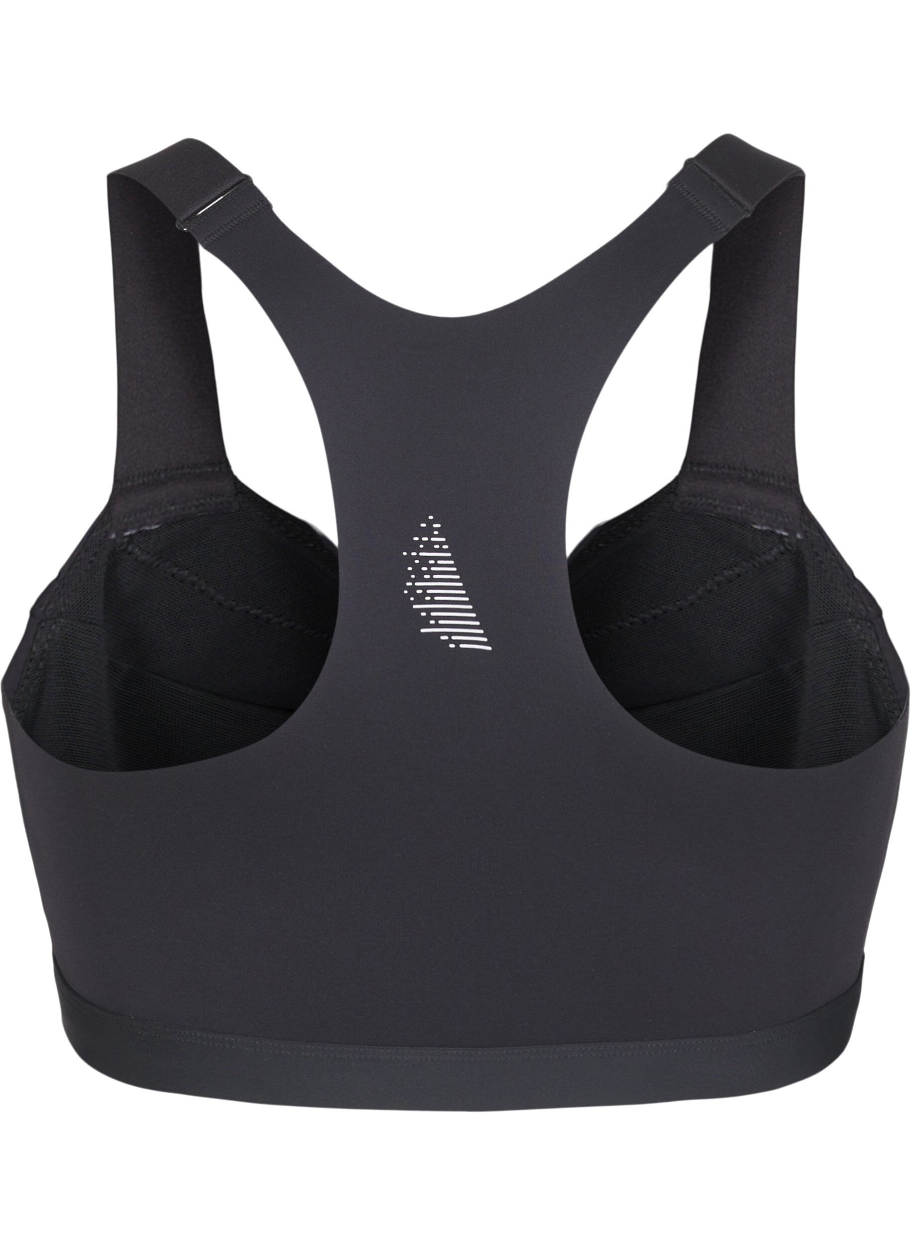 Zizzifashion Sports bra with front closure and high support, Black, Packshot image number 1