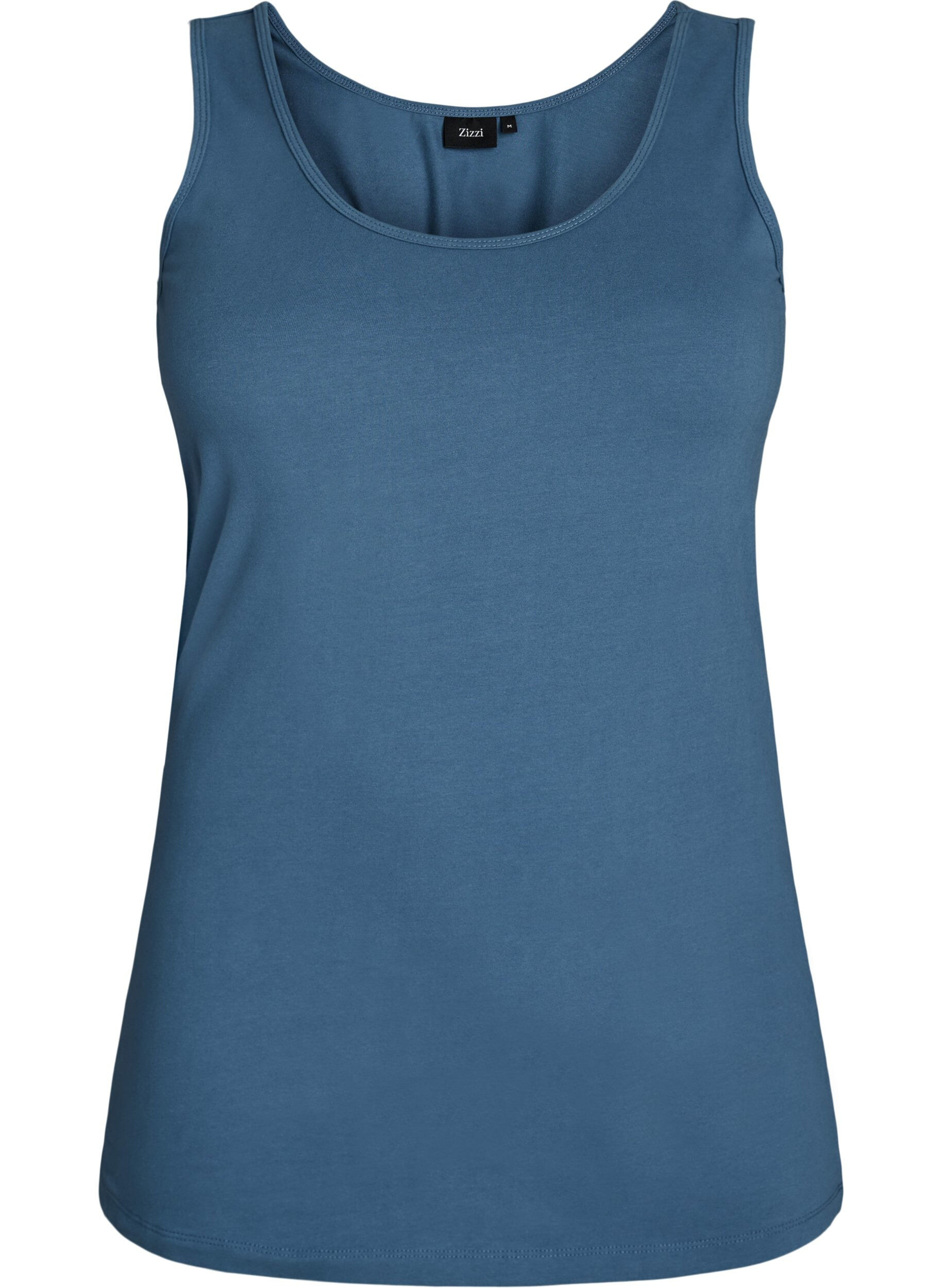 ZizzifashionSolid color basic top in cotton, Grey, Packshot image number 0