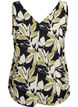 Printed top with v-neck, Black, Packshot image number 1