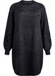 Short knitted dress with sewn-on cord details, Dark Grey, Packshot image number 0