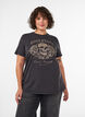 Organic cotton graphic T-shirt, Beige, Model image number 0