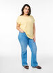 Short sleeve cotton blend T-shirt, Yellow, Model image number 1