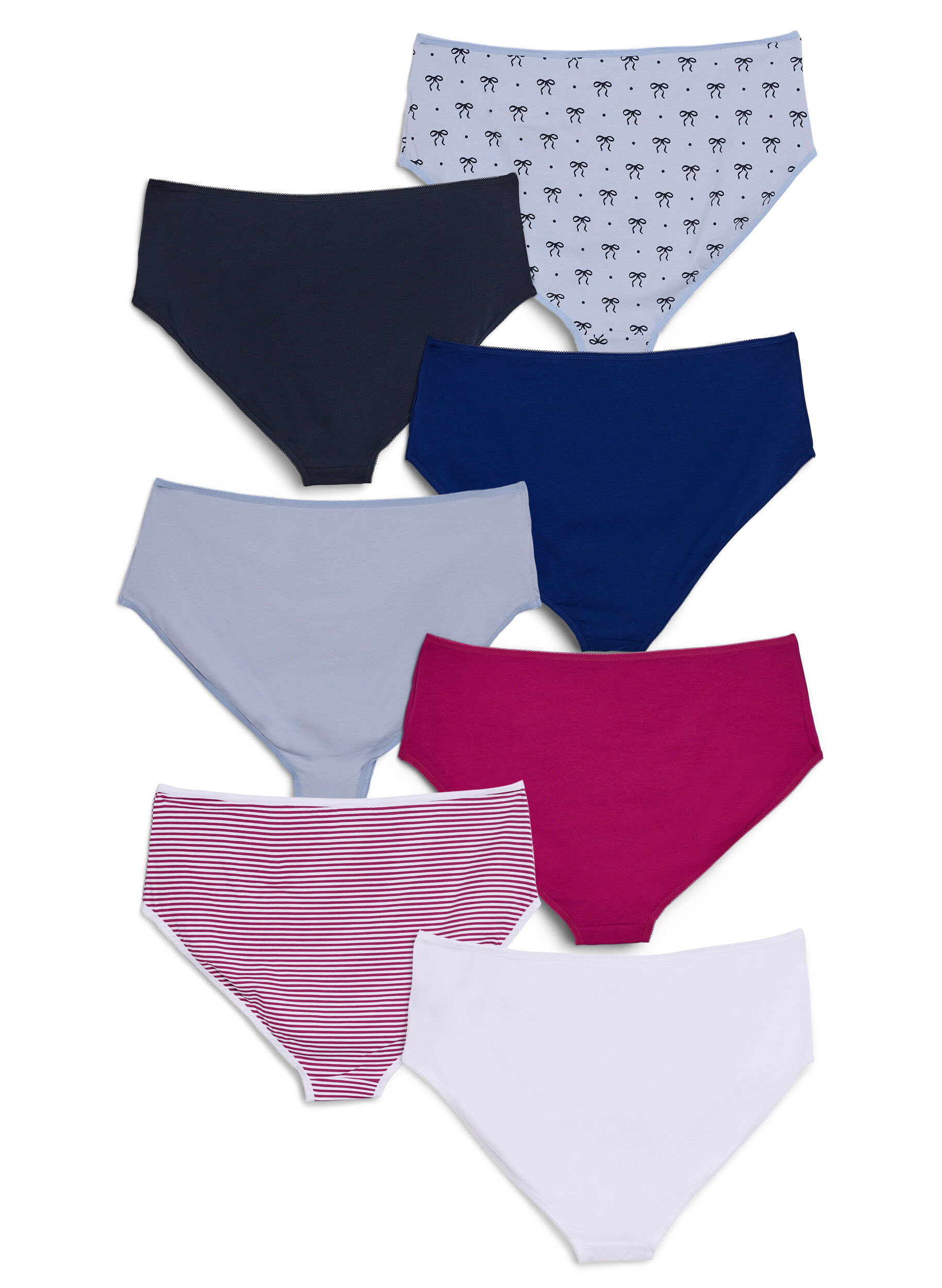 Zizzifashion 7-pack of panties with a regular waist, Blue, Packshot image number 1