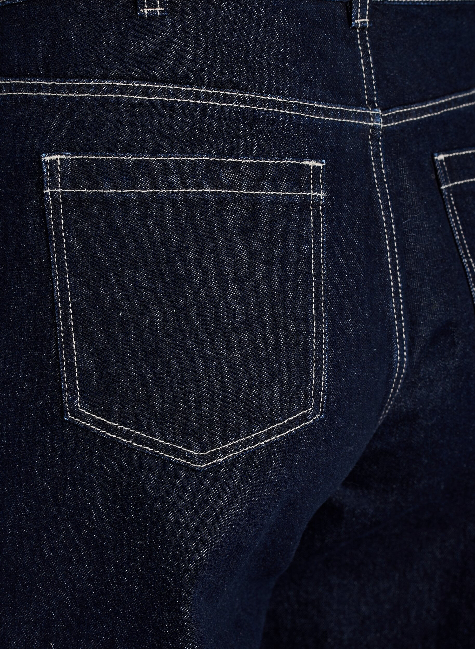 ZizzifashionWide fit jeans with wide turn-ups and contrast stitching, Blue, Packshot image number 3