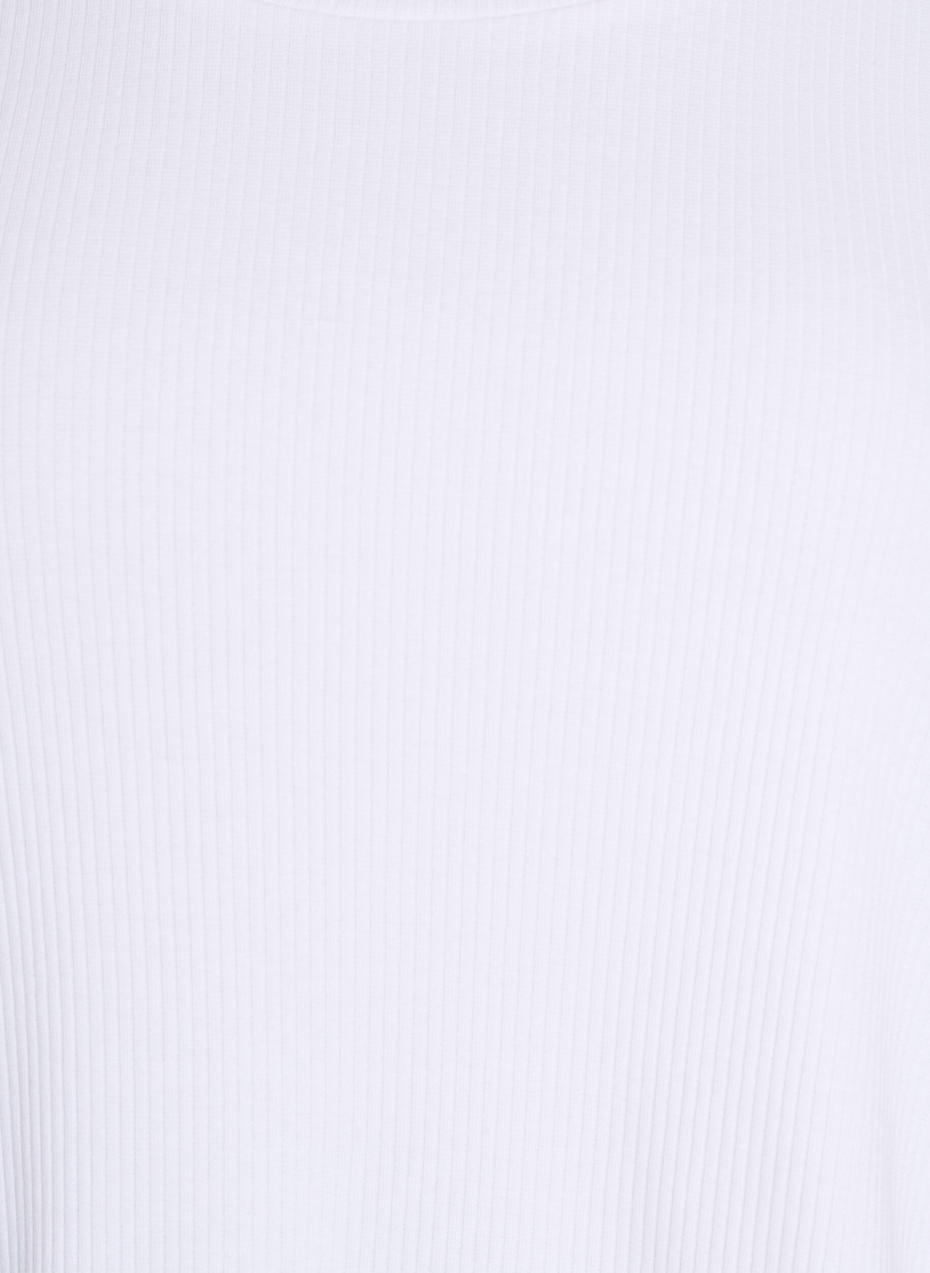 Zizzifashion Ribbed jersey blouse with short sleeves, White, Packshot image number 2