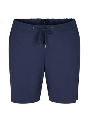 Plain-coloured shorts with pockets, Navy Blazer, Packshot image number 0