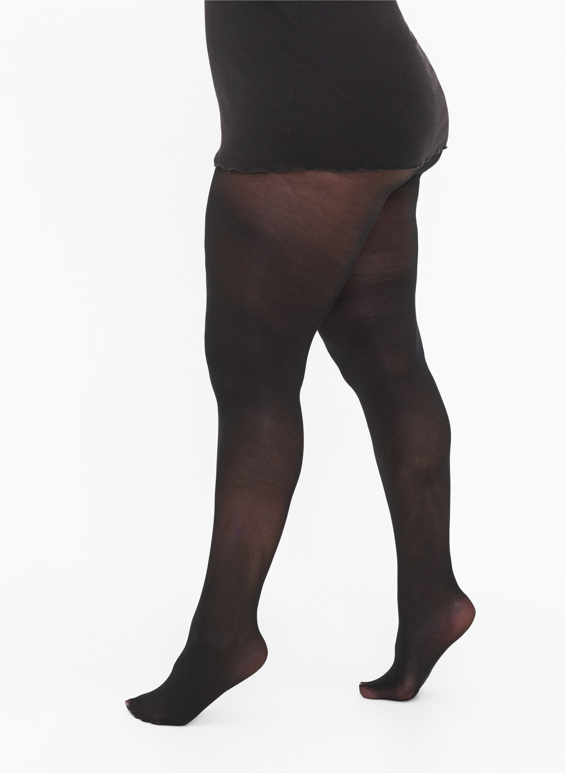 Zizzifashion 2-pack tights in 60 denier, Black, Model image number 2