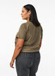 Basic cotton T-shirt with round neck, Green, Model image number 2