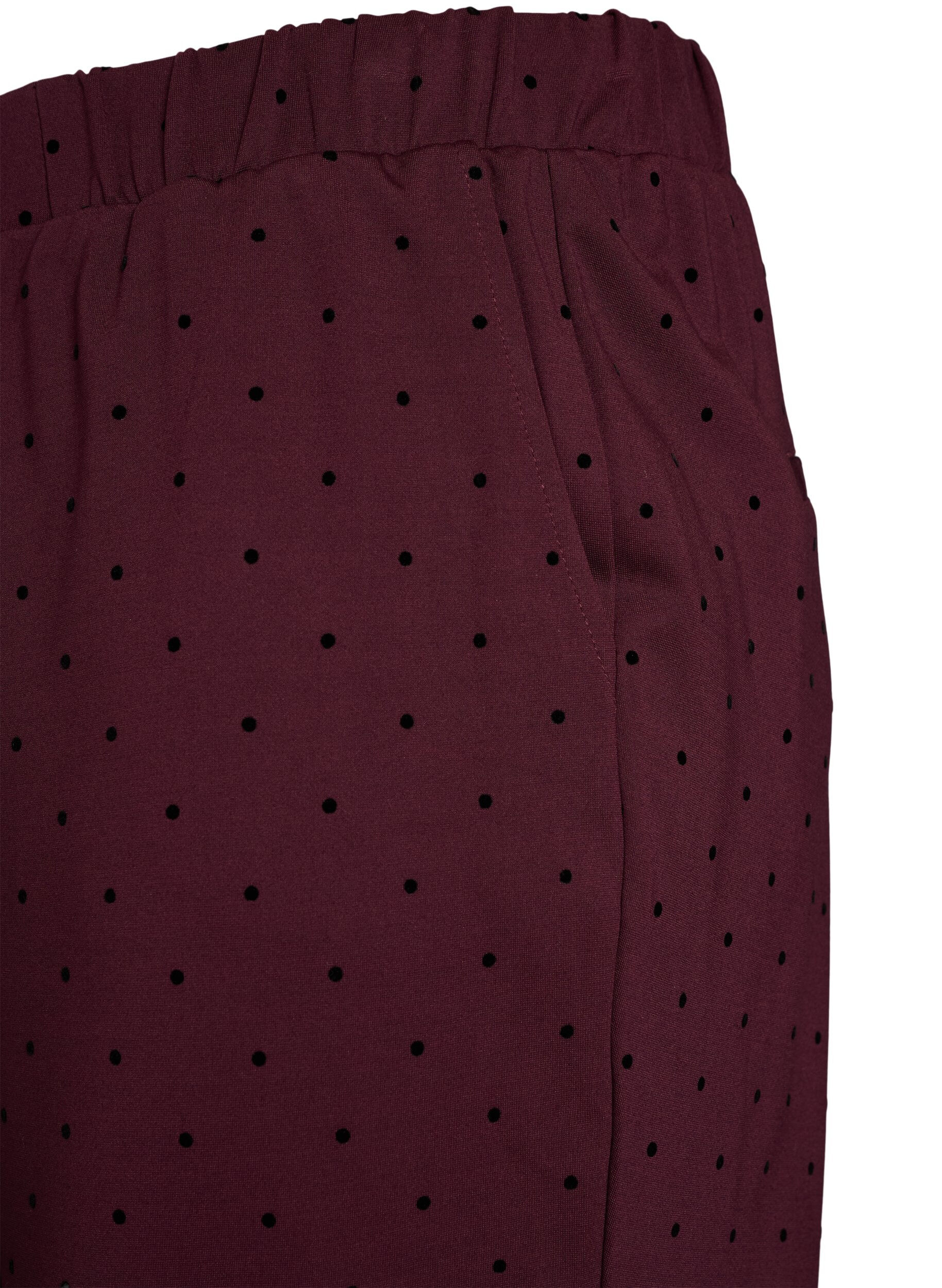 ZizzifashionSpotted trousers with a high waist and straight legs, Red, Packshot image number 2
