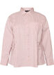 Loose checked shirt with a tie-belt, Rose, Packshot image number 0