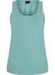 Solid color basic top in cotton, Green, Packshot image number 0