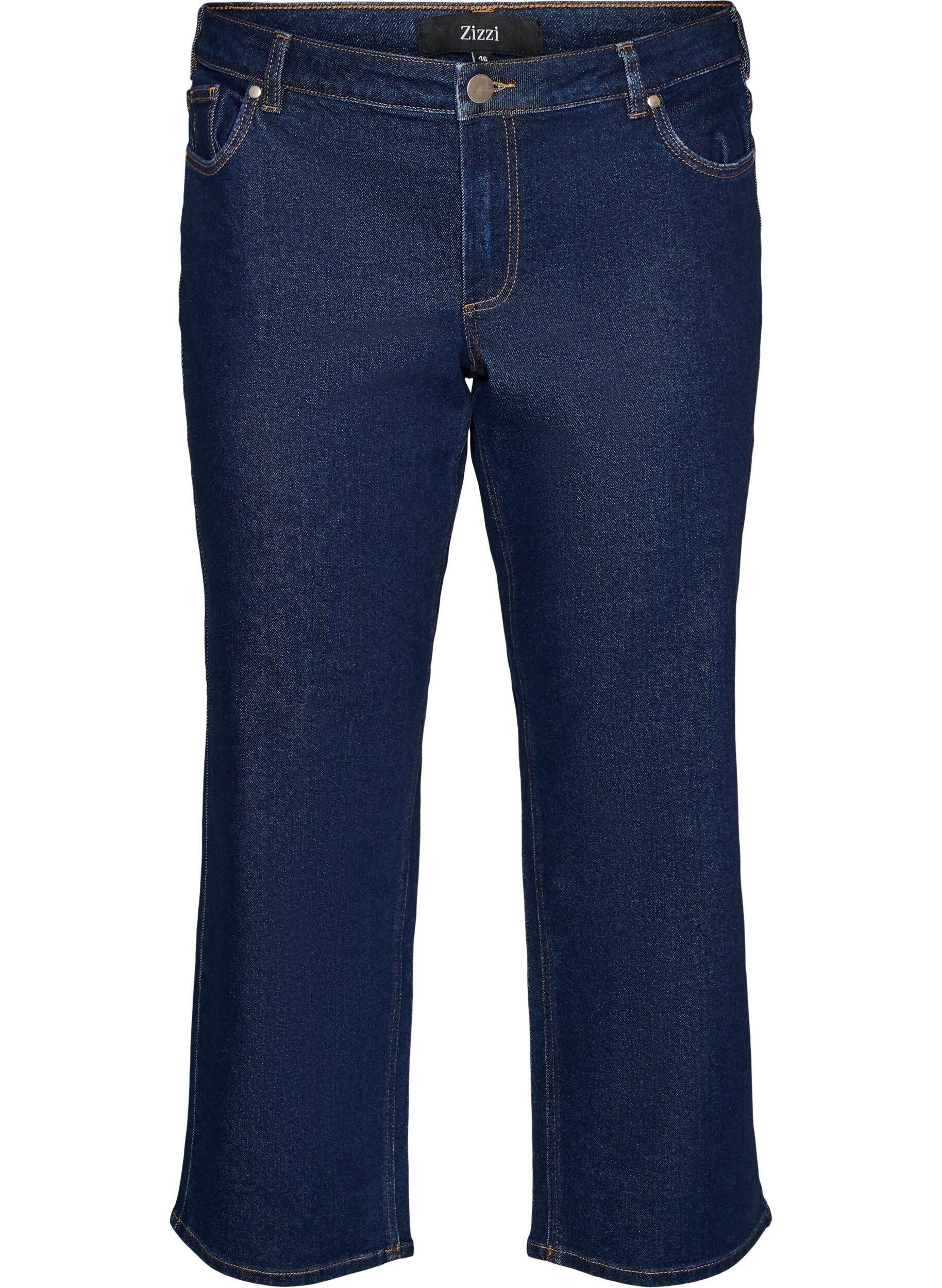 ZizzifashionCropped straight fit jeans with a regular waist, Blue, Packshot image number 0