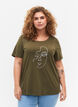 T-shirt with mica print in cotton, Ivy G. Shimmer Face, Model image number 0