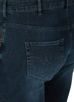 Slim fit Emily jeans with studs, Dark blue, Packshot image number 3
