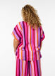 Striped viscose blouse with short sleeves, Pink, Model image number 2