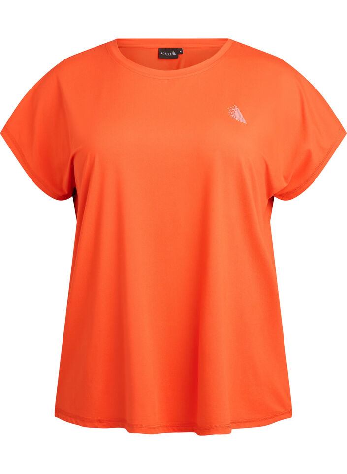 Solid-coloured training T-shirt, Orange, Packshot