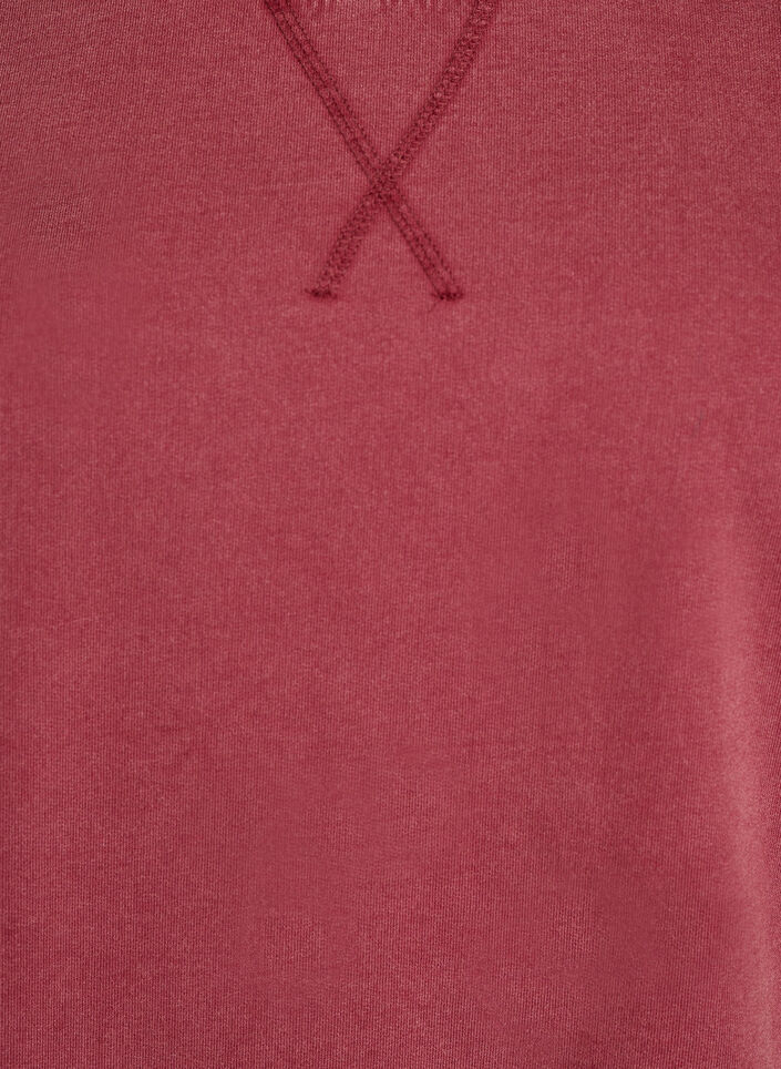 Loose sweatshirt with washed look, Red, Packshot image number 2