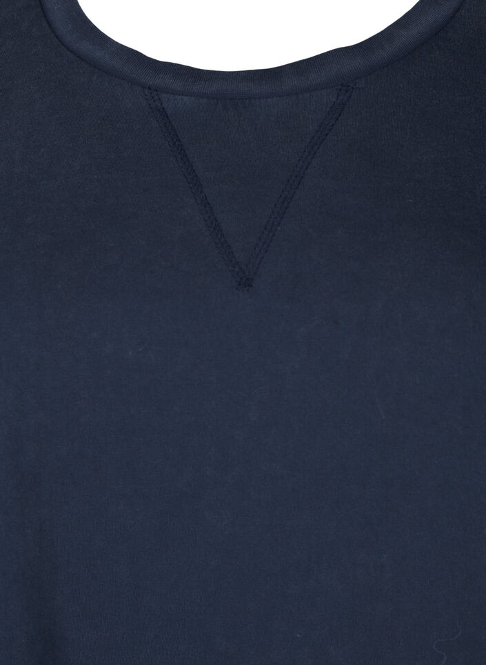 Boxy T-shirt in organic cotton, Blue, Packshot image number 2