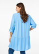 Tunic with V-neckline and gathered details, Light Blue, Model image number 2