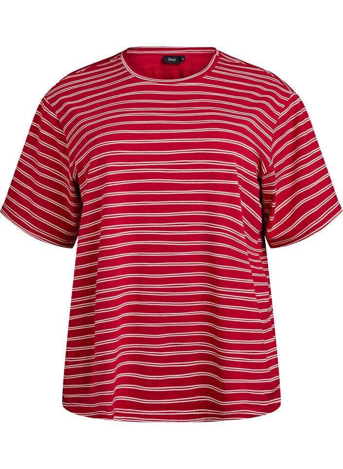 Striped T-shirt, Red, Packshot image number 0