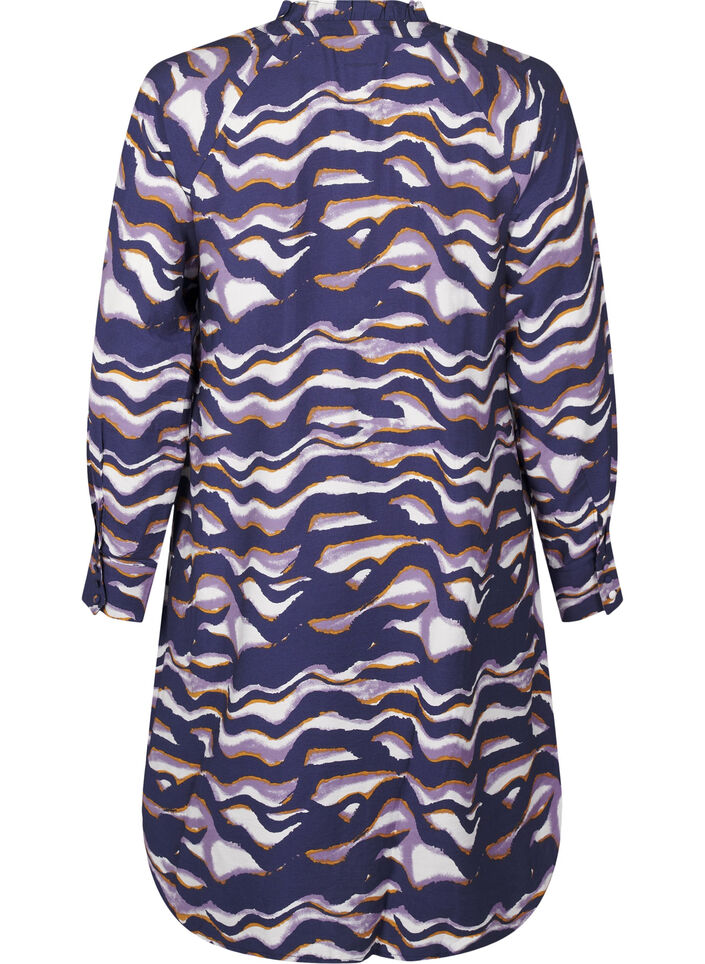 Knee-length dress with print and A-shape, Naval Academy AOP, Packshot image number 1