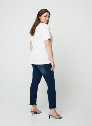Short-sleeved V-neck t-shirt, Snow White, Model image number 1