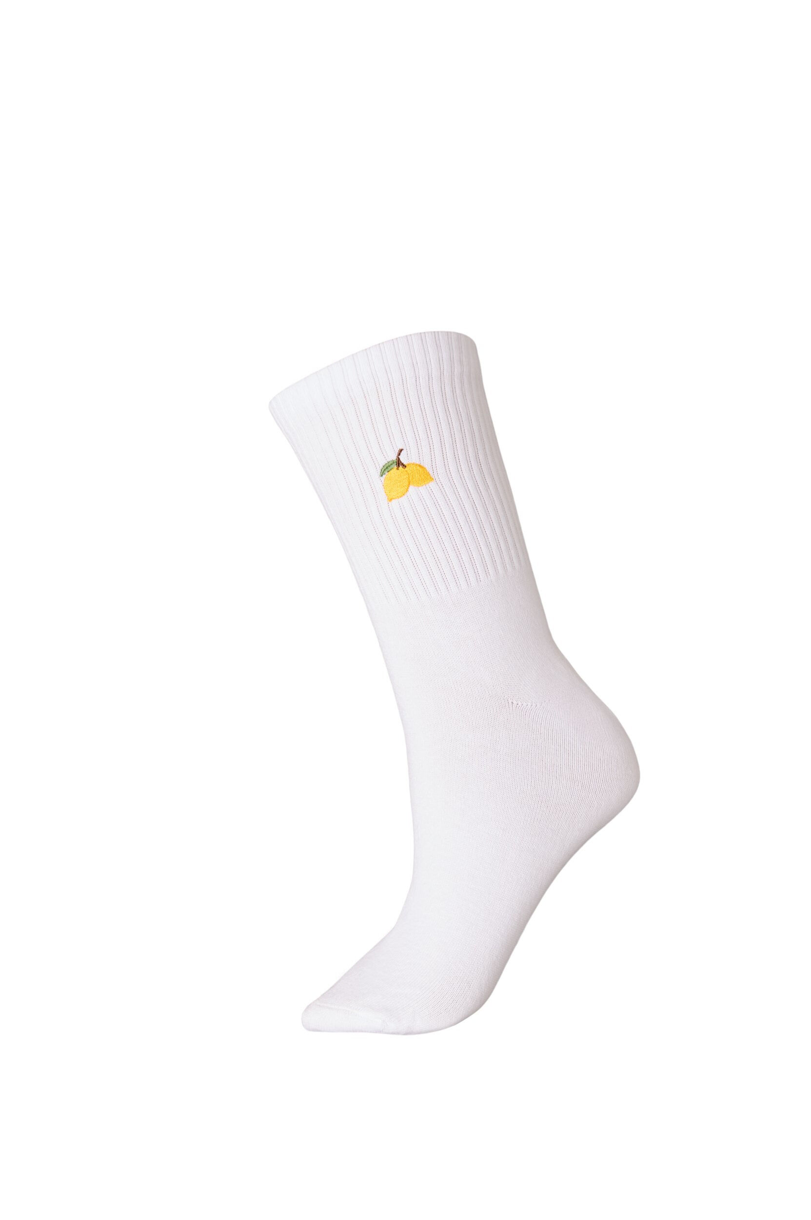 Zizzifashion Cotton socks with pattern, White, Packshot image number 0