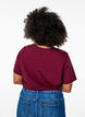 Cotton T-shirt with round neck, Dark Bordeaux, Model image number 2