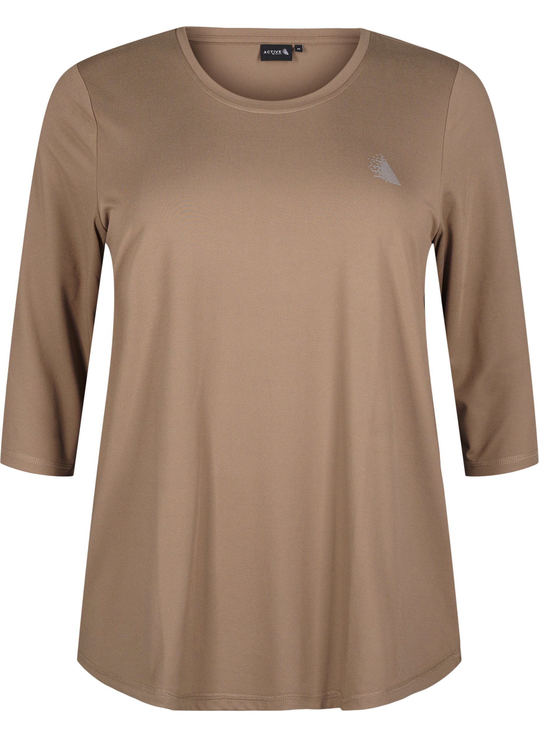 Zizzifashion Sports top with 3/4 sleeves, Beige, Packshot image number 0