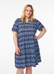 Patterned dress with panels, Blue, Model image number 0